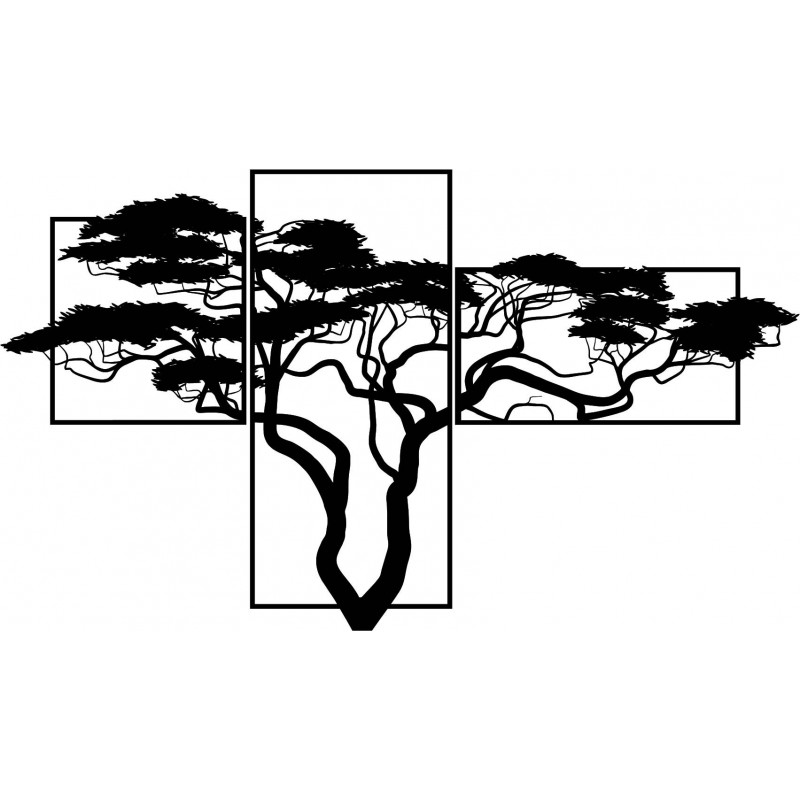 Pictură murală din lemn BONSAI Pictura este alcătuită din trei părți SKALICA