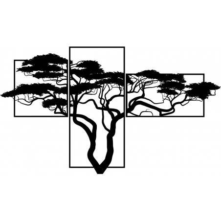 Pictură murală din lemn BONSAI Pictura este alcătuită din trei părți SKALICA