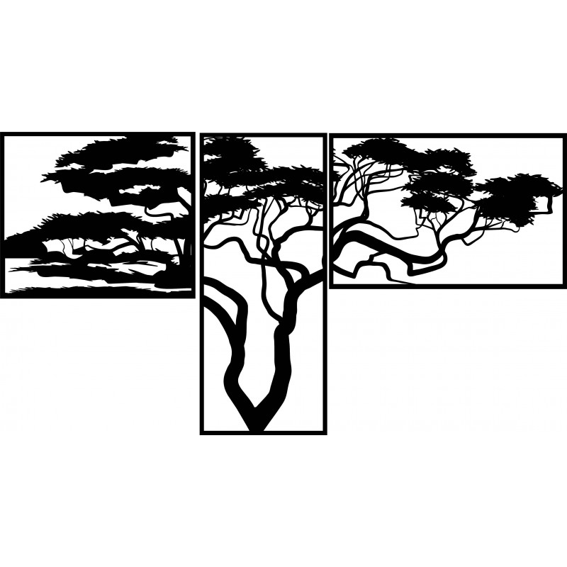 Imagine din lemn pe perete HANAA Imaginea este alcătuită din trei părți POLONGE