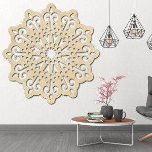 pictură murală cu flori din placaj