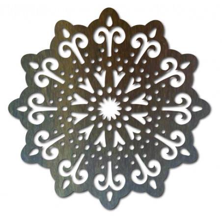 pictură murală modernă cu flori din placaj