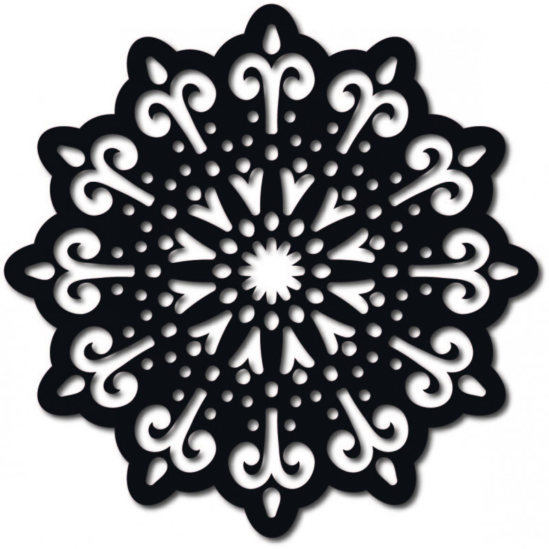 Pictură murală modernă STYLESA cu flori din placaj BELFON negru