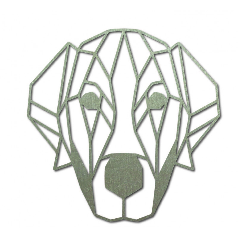 Pictură murală modernă STYLESA cu câine din placaj PR0229 HAFFF negru