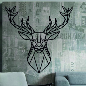 Tablou sculptat din lemn STYLESA, cerb PR0232 negru