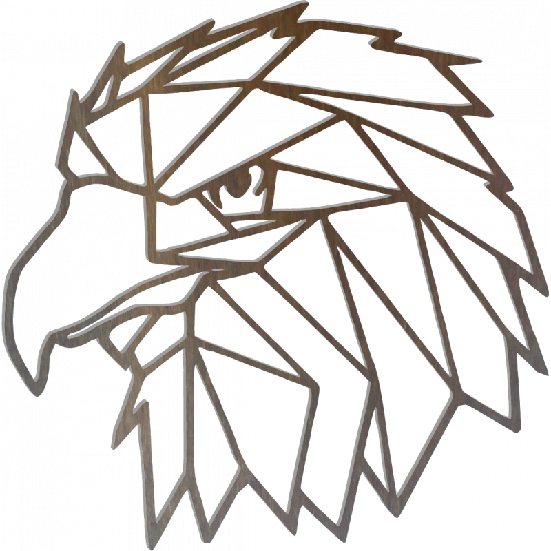 STYLESA Pictură murală sculptată forme geometrice vultur PR0234 negru