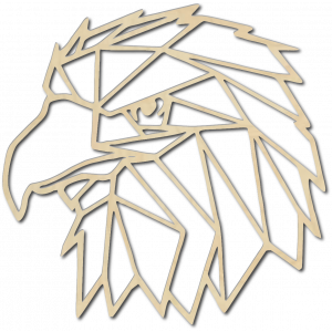 STYLESA Pictură murală sculptată forme geometrice vultur PR0234 negru 2