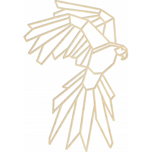 STYLESA Pictură de perete sculptată forme geometrice vultur PR0235 negru 2