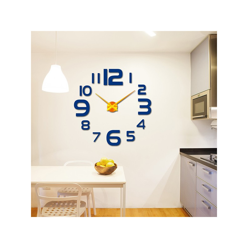 Ceas de perete mare - ceas de perete adeziv 3D modern. Ceasuri de perete pentru bucătărie și ceasuri de perete pentru camera de