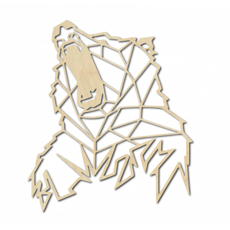 STYLESA Sculptat imagine pe perete de urs de lemn PR0243 maro STYLESA Sculptat imagine pe perete de urs de lemn PR0243 maro