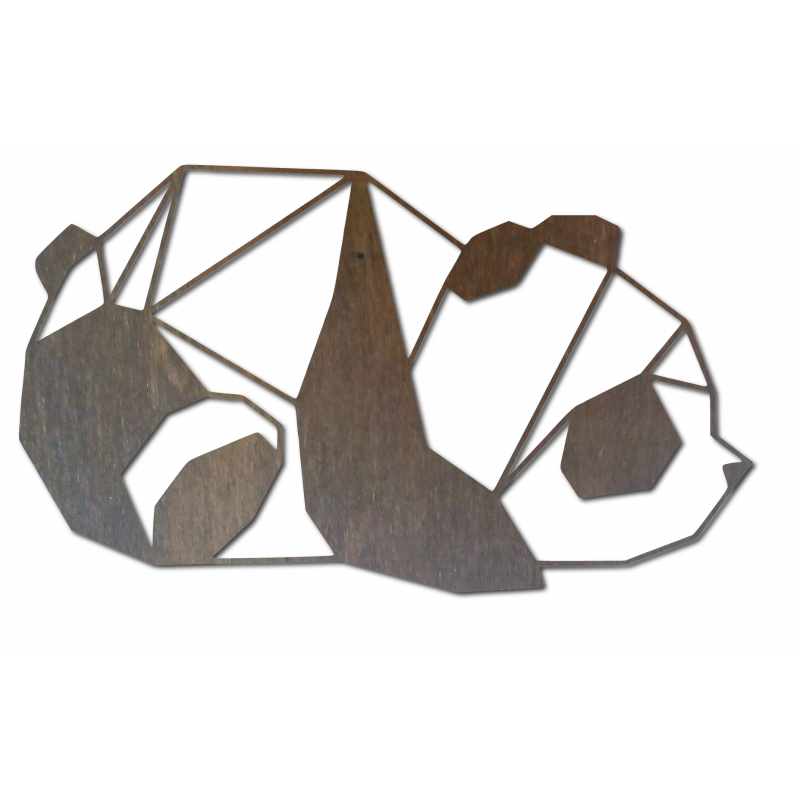 pictură murală cu panda maro