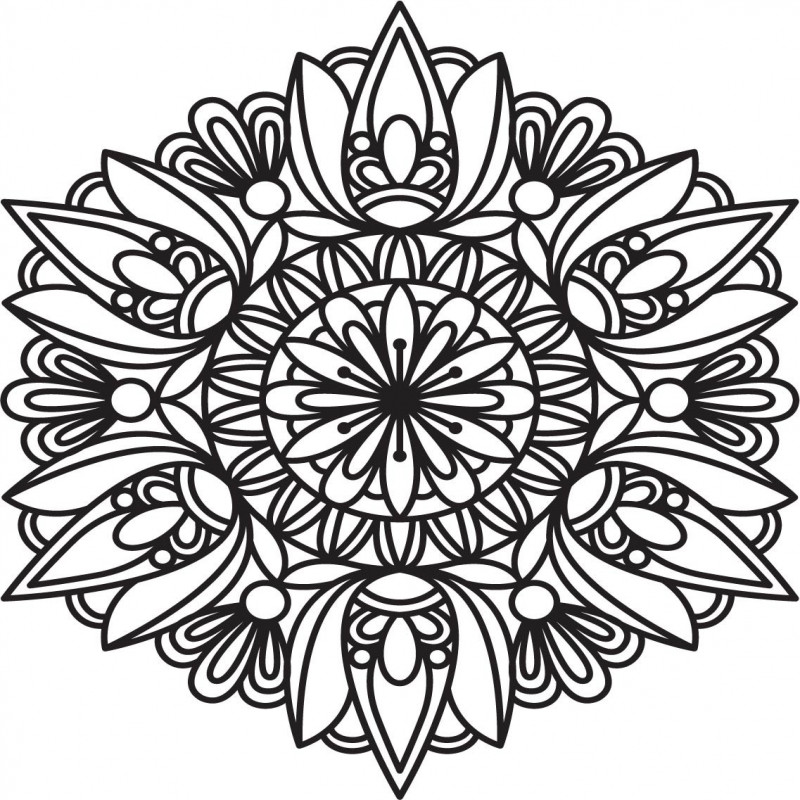 Floare sculptată imagine din lemn mandala pe un perete de placaj