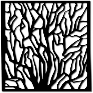 Tablou de perete din lemn sculptat, realizat din placaj KVADERR 2