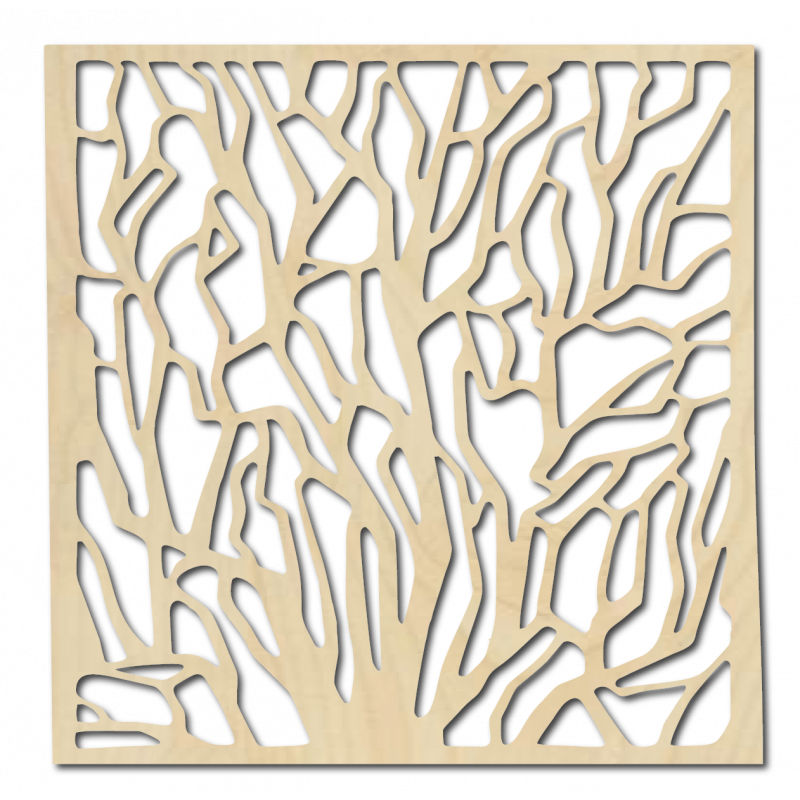 Tablou de perete din lemn sculptat, realizat din placaj KVADERR
