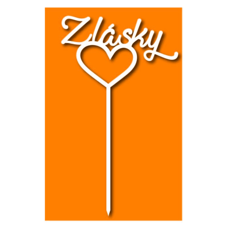 Topper din plastic pentru tort de dragoste Dimensiune 130 x 180 mm