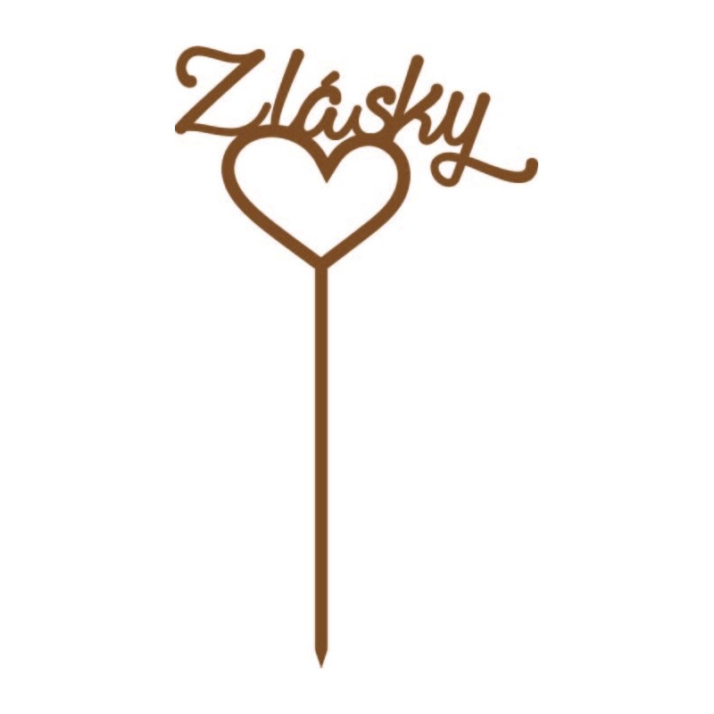 Topper din plastic pentru tort de dragoste Dimensiune 130 x 180 mm