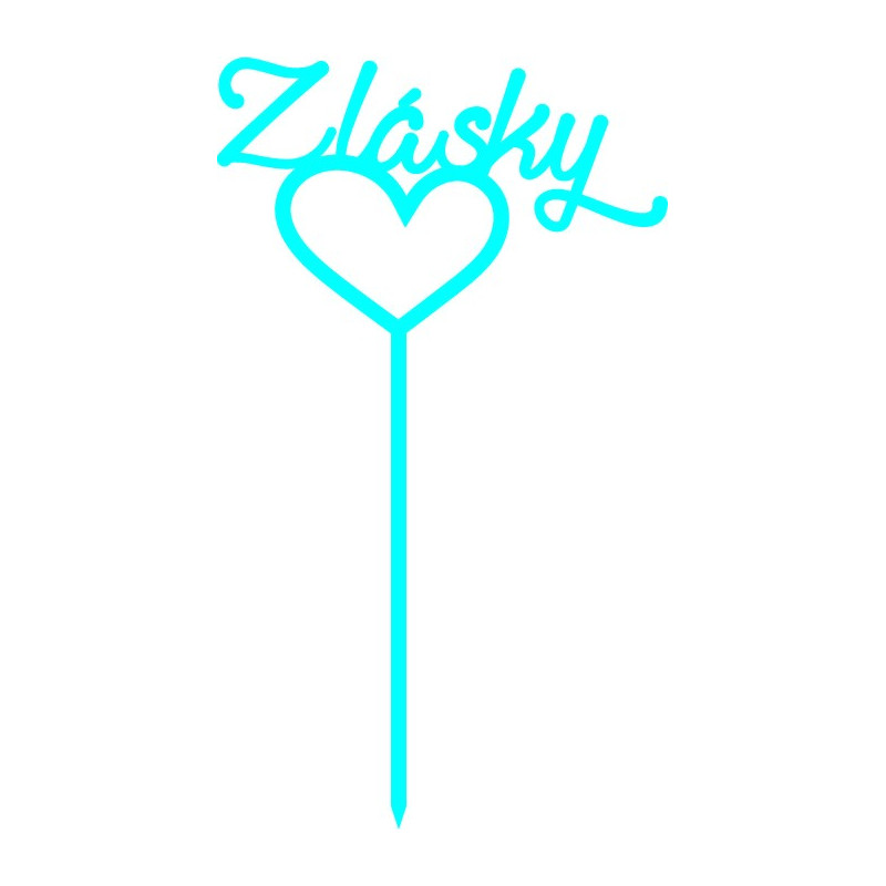 Topper din plastic pentru tort de dragoste Dimensiune 130 x 180 mm