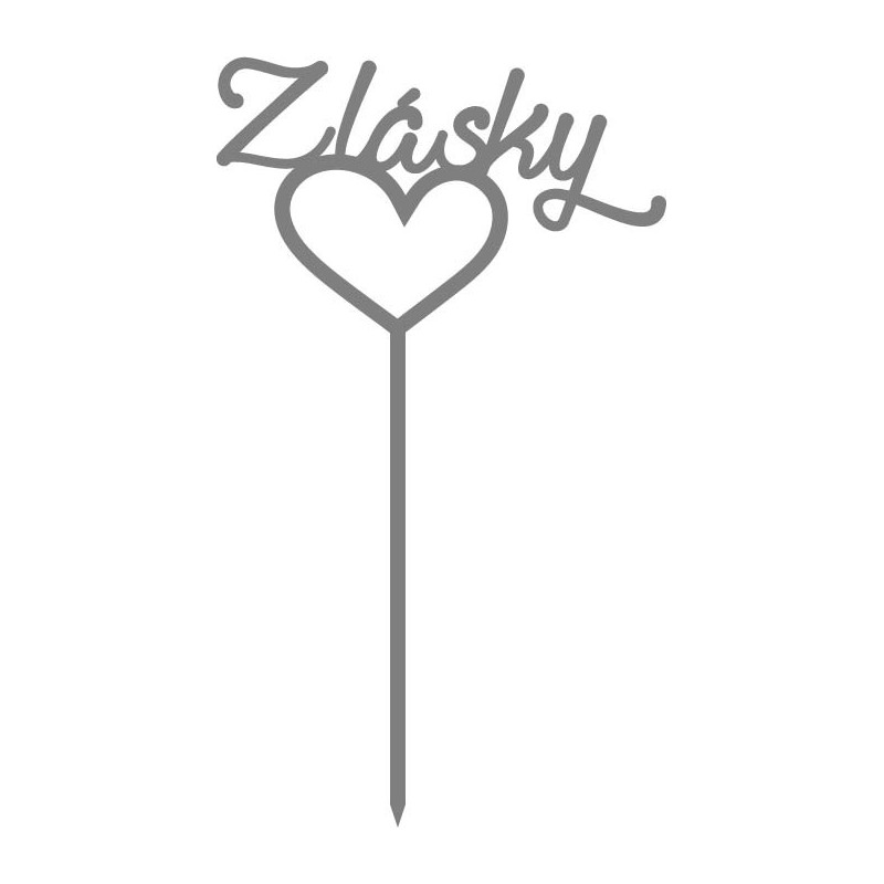 Topper din plastic pentru tort de dragoste Dimensiune 130 x 180 mm