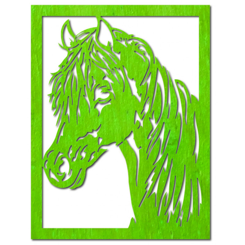 Pictură murală din placaj de lemn sculptat, cap...