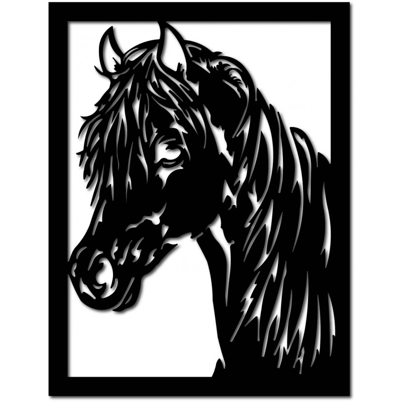 Pictură murală din placaj de lemn sculptat, cap...