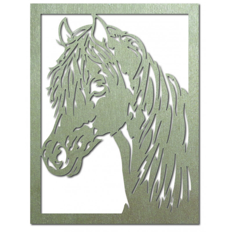 Pictură murală din placaj de lemn sculptat, cap...