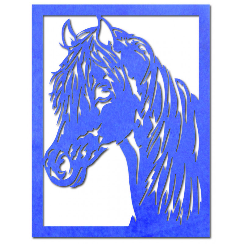 Pictură murală din placaj de lemn sculptat, cap...