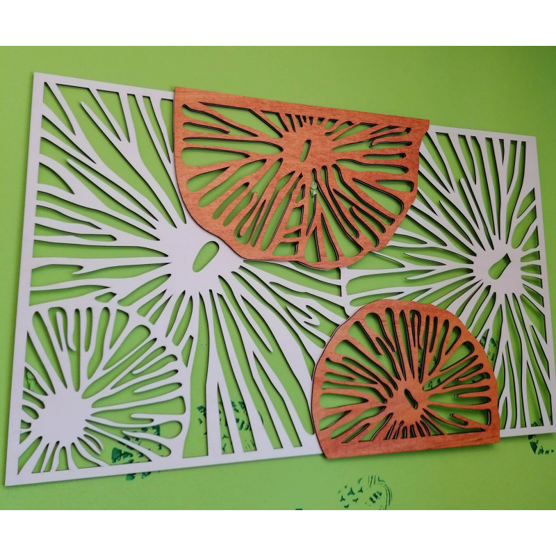 Decor de perete elegant din lemn cu model...