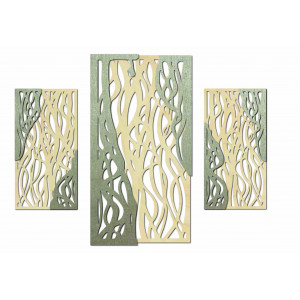 Imagine minunată pe peretele placajului din lemn FLORALIS 2