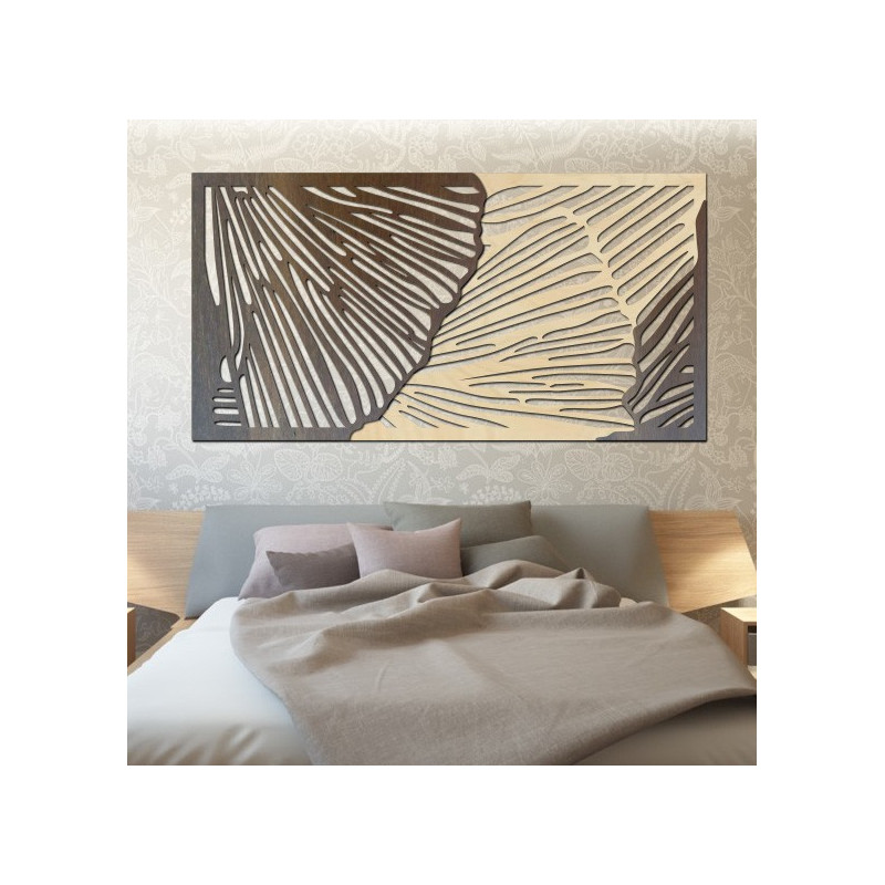 Imagine 3D plină de gust pe peretele din partea din spate a placajului Plop original, culoarea părții din față la alegere