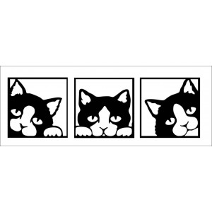 Imaginea de pe peretele unei pisici din placaj colorat... 2