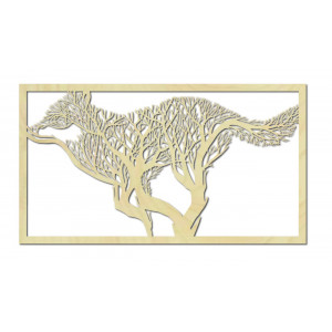 Pictura pe perete sculptată a unui câine din placaj din... 2