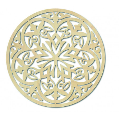 Mandala magică din lemn - imagine pe perete