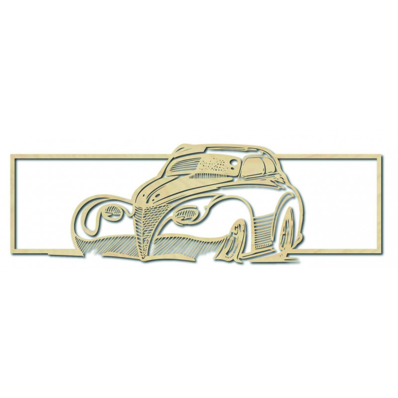 Mașină pictată pe perete mare