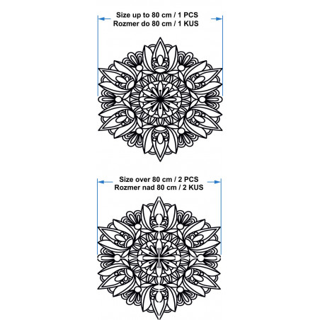 Floare sculptată imagine din lemn mandala pe un perete de placaj