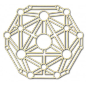 Tablou geometric pe peretele sculptat din placaj din lemn 2