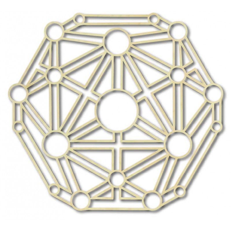Tablou geometric pe peretele sculptat din...