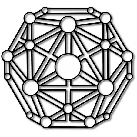 Tablou geometric pe peretele sculptat din placaj din lemn