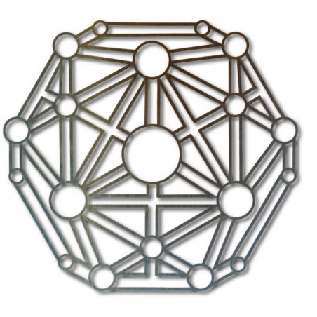 Tablou geometric pe peretele sculptat din placaj din lemn