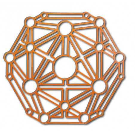 Tablou geometric pe peretele sculptat din placaj din lemn