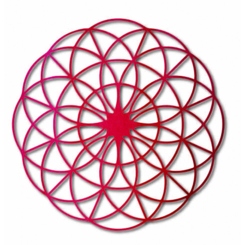 Mandala magică din lemn pe perete - Cercuri I...