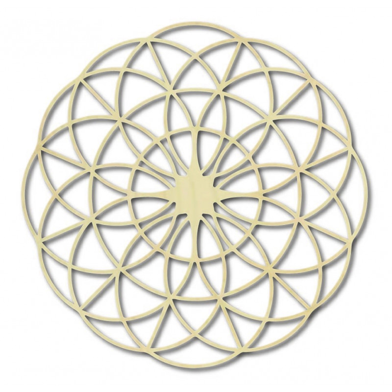 Mandala magică din lemn pe perete - Cercuri I...