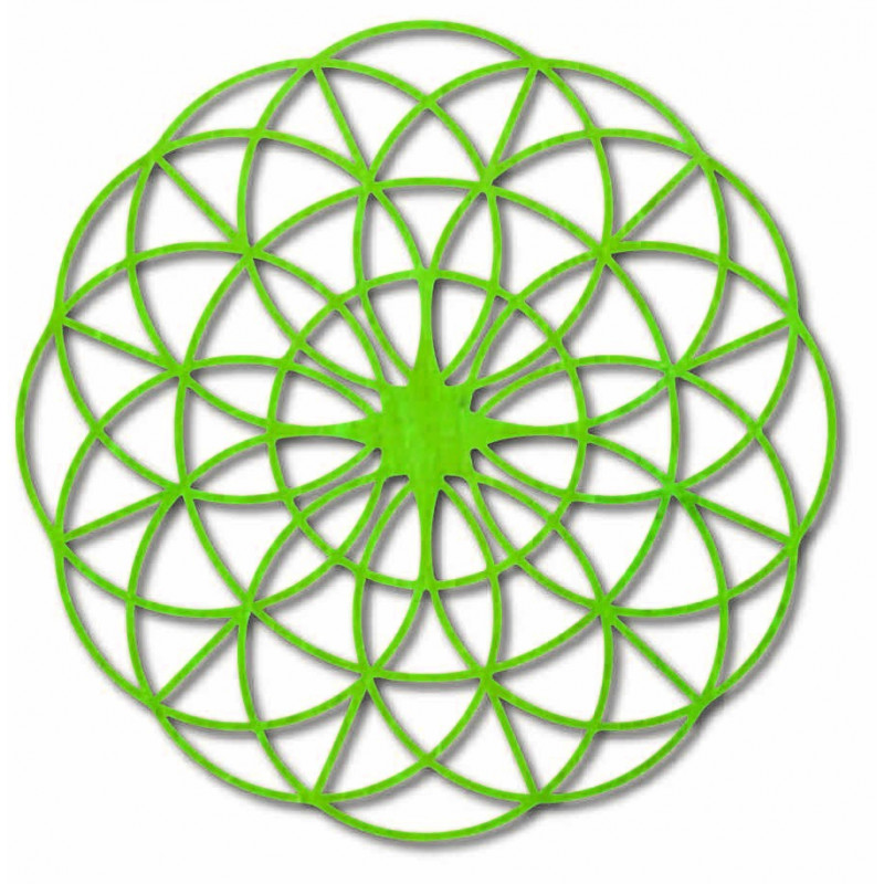 Mandala magică din lemn pe perete - Cercuri I...