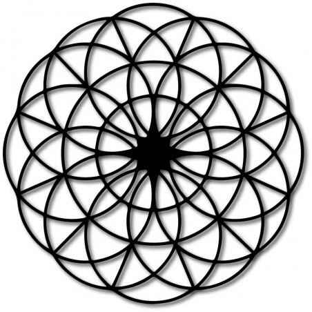 Mandala magică din lemn pe perete - Cercuri I diametru FI 50, 60, 70, 80, 90 cm